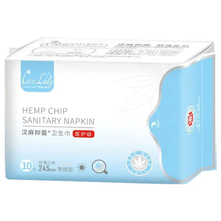 【COCO LADY汉麻医护级卫生巾  舒薄日用（10片/包  245mm）】COCOLADY·汉麻抑菌卫生巾 助力亿万女性如花般绽放，融合匠心与科技的高分子吸收层，配以进口住友高倍吸水树脂，拥有超自身35倍的海量吸收，只吸收不反渗，汉麻纤维芯片，促进新陈代谢，抑菌止痒祛除异味，排除毒素，轻姿舒适，给你净味芯享受